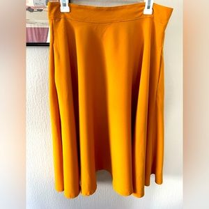Mustard circle skirt